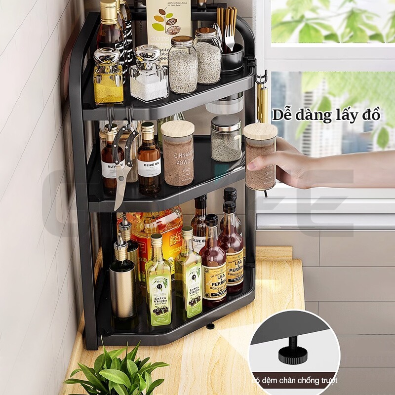 Lifinity 2/3 Tầng Kệ Đựng Gia Vị Vật liệu nhựa, Kệ Nhà Bếp Đa Năng thông minh 2 tầng tiết kiệm