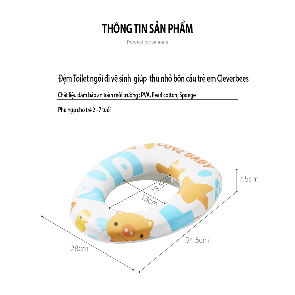 Ảnh Đệm Toilet Ngồi Đi Vệ Sinh Êm Ái Bệ Thu Nhỏ Bồn Cầu Cho Bé Yesure 1