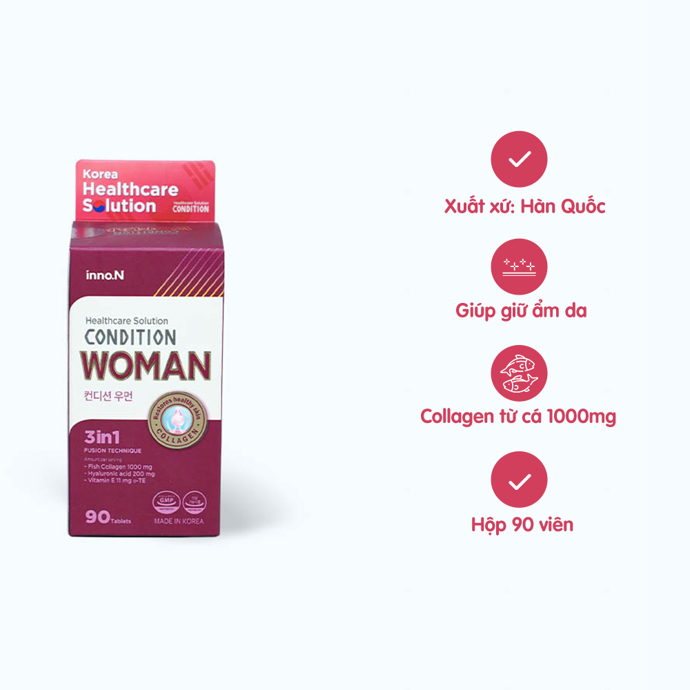 Viên uống Kolmar Condition Woman Giúp bổ sung collagen cho da