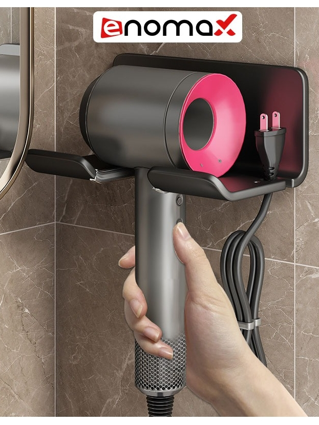 Giá Treo Máy Sấy Tóc Enomax Dán Tường Chắc Chắn, Chống Gỉ | BH 10 Năm