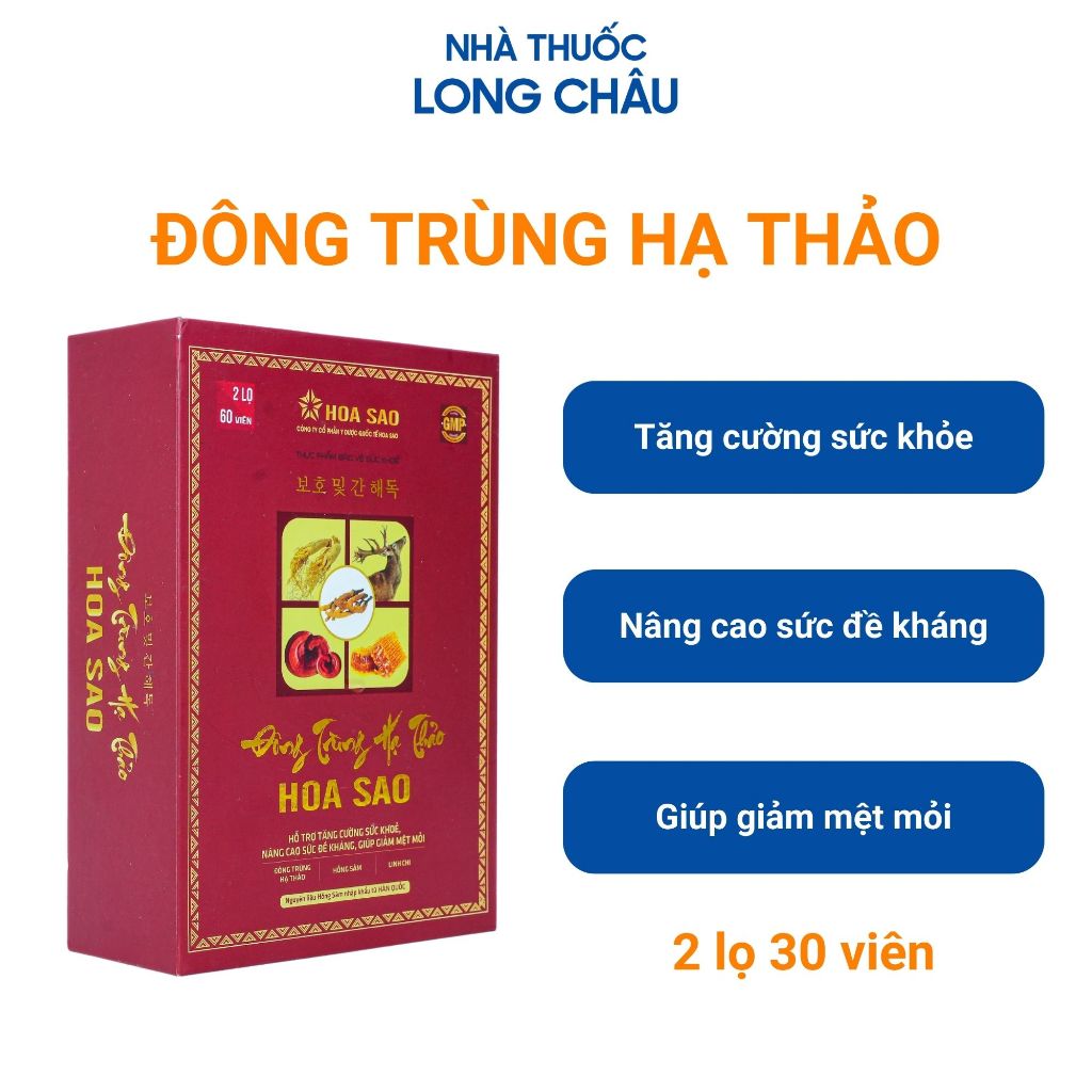 Đông trùng hạ thảo Hoa Sao viên uống hỗ trợ tăng cường sức khỏe Chính ...