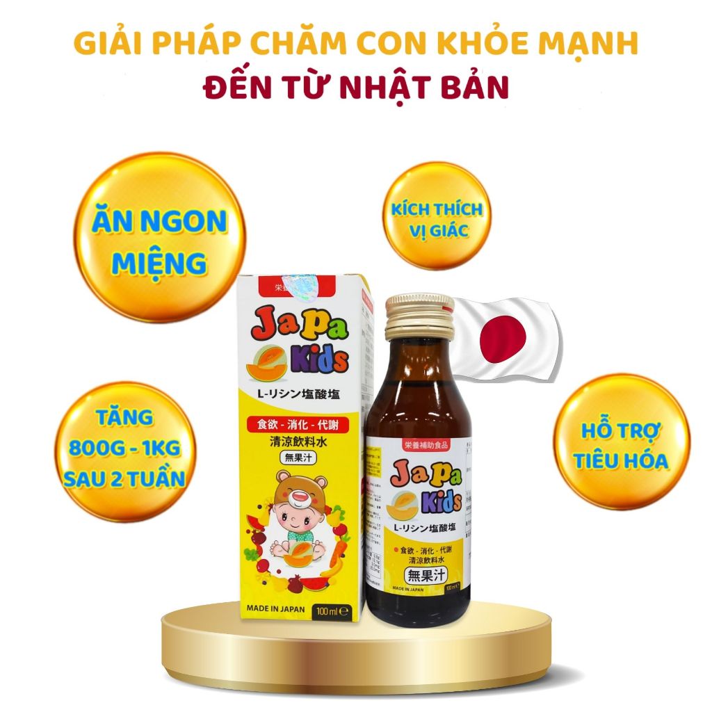 Siro Ăn Ngon Cho Bé Japa Kids Chính Hãng Hỗ Trợ Bé Tăng Cân Thúc Đẩy Vị Giác Hấp Thụ Tốt Hơn