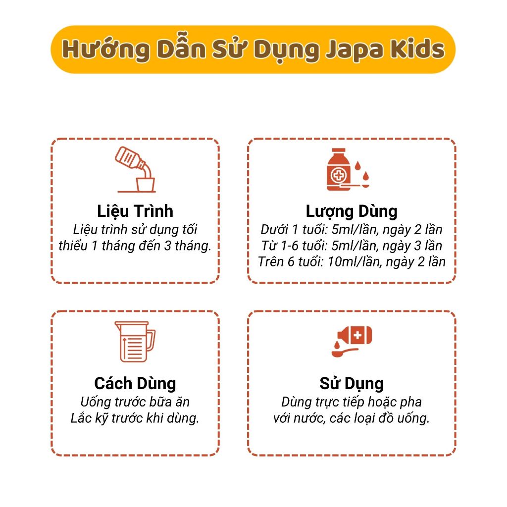 Siro Ăn Ngon Cho Bé Japa Kids Chính Hãng Hỗ Trợ Bé Tăng Cân Thúc Đẩy Vị Giác Hấp Thụ Tốt Hơn