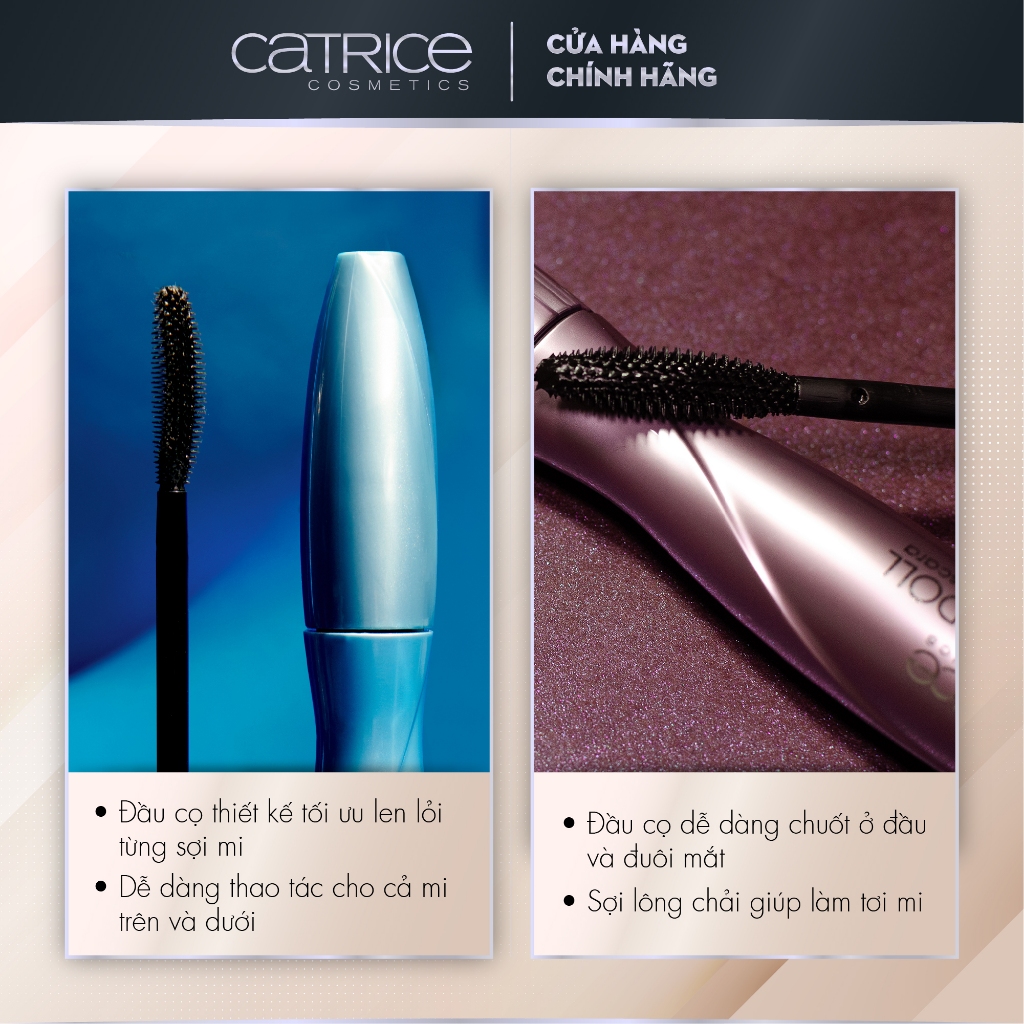Mascara chuốt mi Catrice Glam & Doll Sculpt & Volume Mascara 010 Black làm dày và cong mi 9,5ml