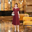 Set váy áo nữ cộc tay thiết kế cổ sơ mi thanh lịch phù hợp đi làm đi dự tiệc