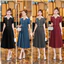 Set váy áo nữ cộc tay thiết kế cổ sơ mi thanh lịch phù hợp đi làm đi dự tiệc