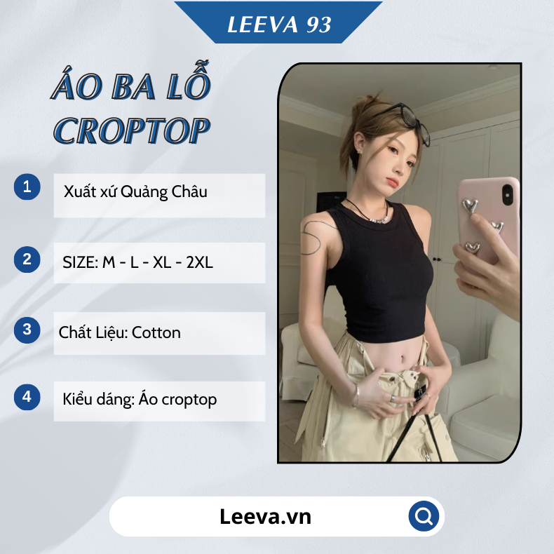 Áo ba lỗ croptop áo sát nách ôm body siêu hack dáng đa dạng màu sắc dễ phối đồ - 1802
