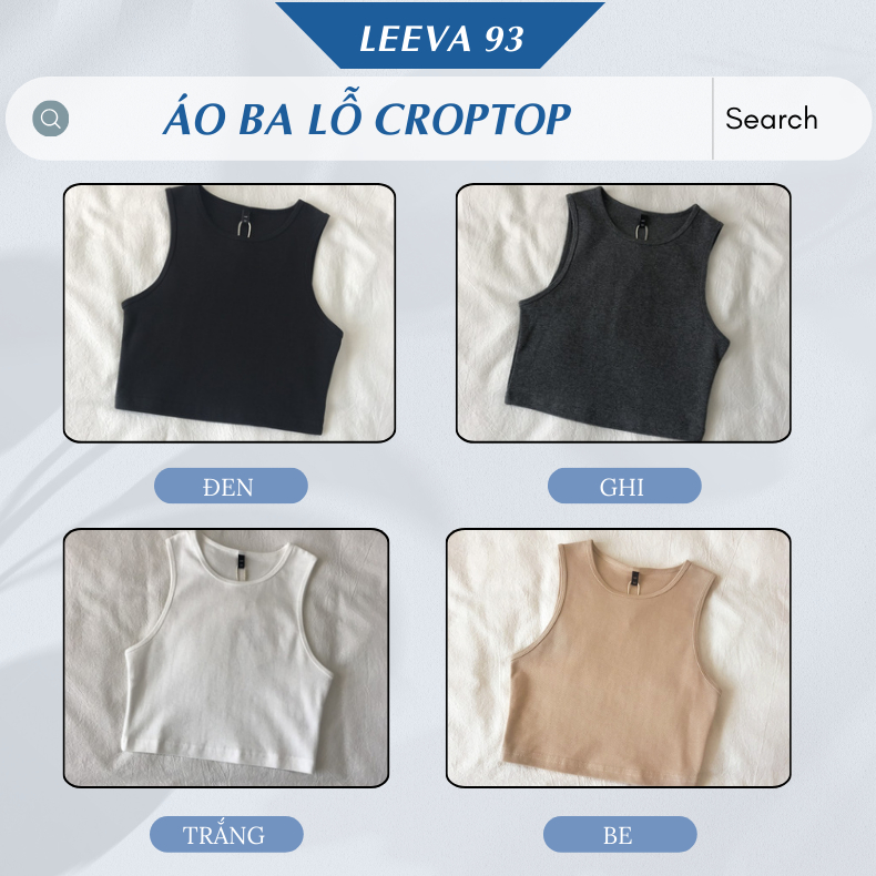Áo ba lỗ croptop áo sát nách ôm body siêu hack dáng đa dạng màu sắc dễ phối đồ - 1802