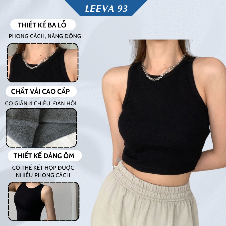 Áo ba lỗ croptop áo sát nách ôm body siêu hack dáng đa dạng màu sắc dễ phối đồ - 1802