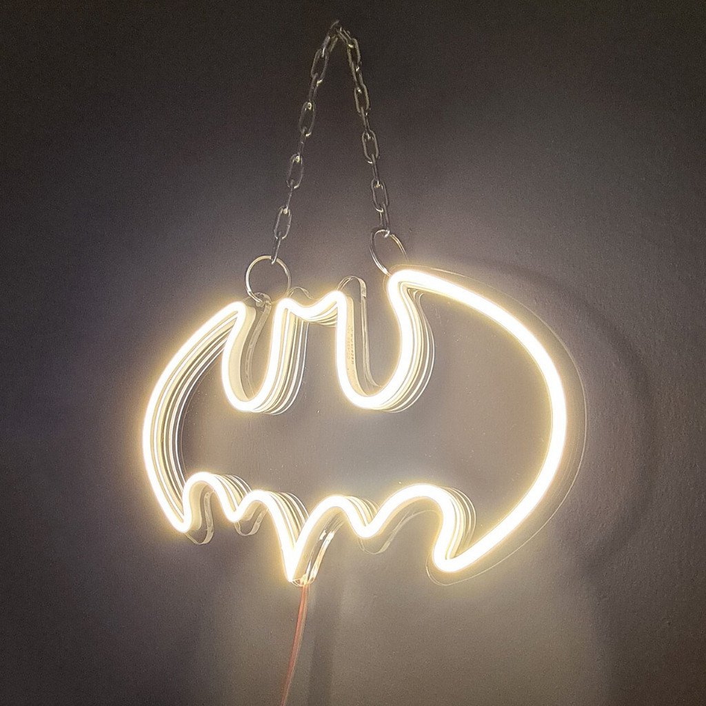 Đèn led neon hình logo batman Ledlin Decor phòng ngủ phòng livesteam ...