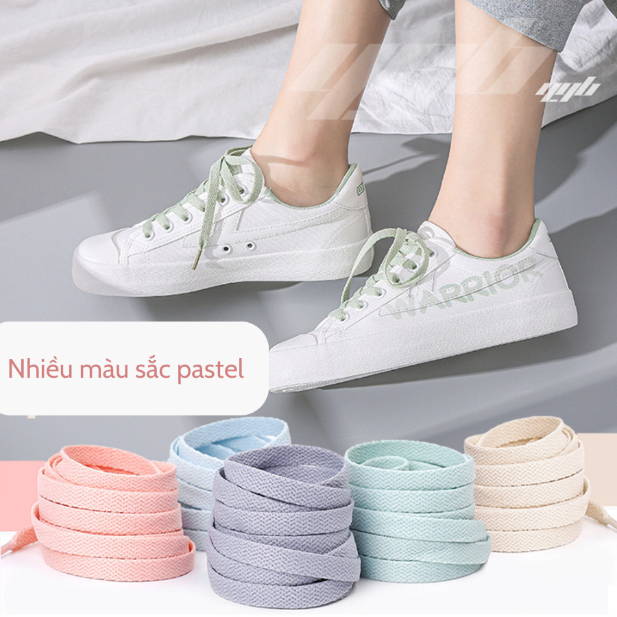 Dây Giày Thể Thao Sneaker Nhiều Màu Cao Cấp 3B Bản Dẹt Dài 120cm- 1 cặp 2 dây [Gift Ngẫu Nhiên]