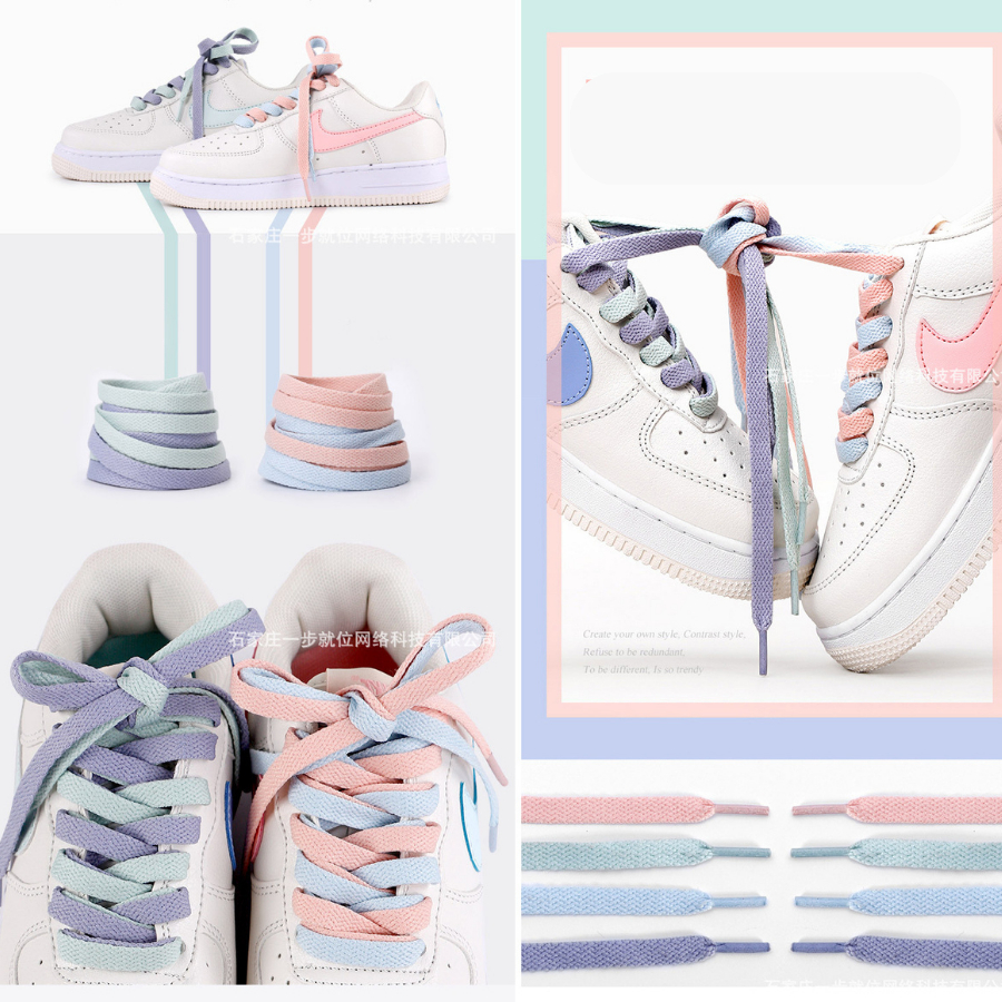 Dây Giày Thể Thao Sneaker Nhiều Màu Cao Cấp 3B Bản Dẹt Dài 120cm- 1 cặp 2 dây [Gift Ngẫu Nhiên]