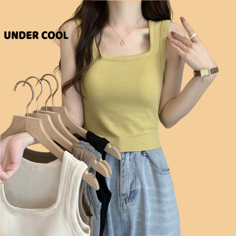 Áo Ba Lỗ Cổ Vuông Thun Tăm UNDERCOOL Nhiều Màu Gân Tăm Basic Trẻ Trung ABL02