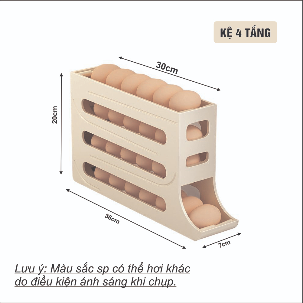 Khay Trứng 2 Tầng, 4 Tầng Lăn Tự Động - Khay Đựng Trứng Tủ Lạnh Thông ...