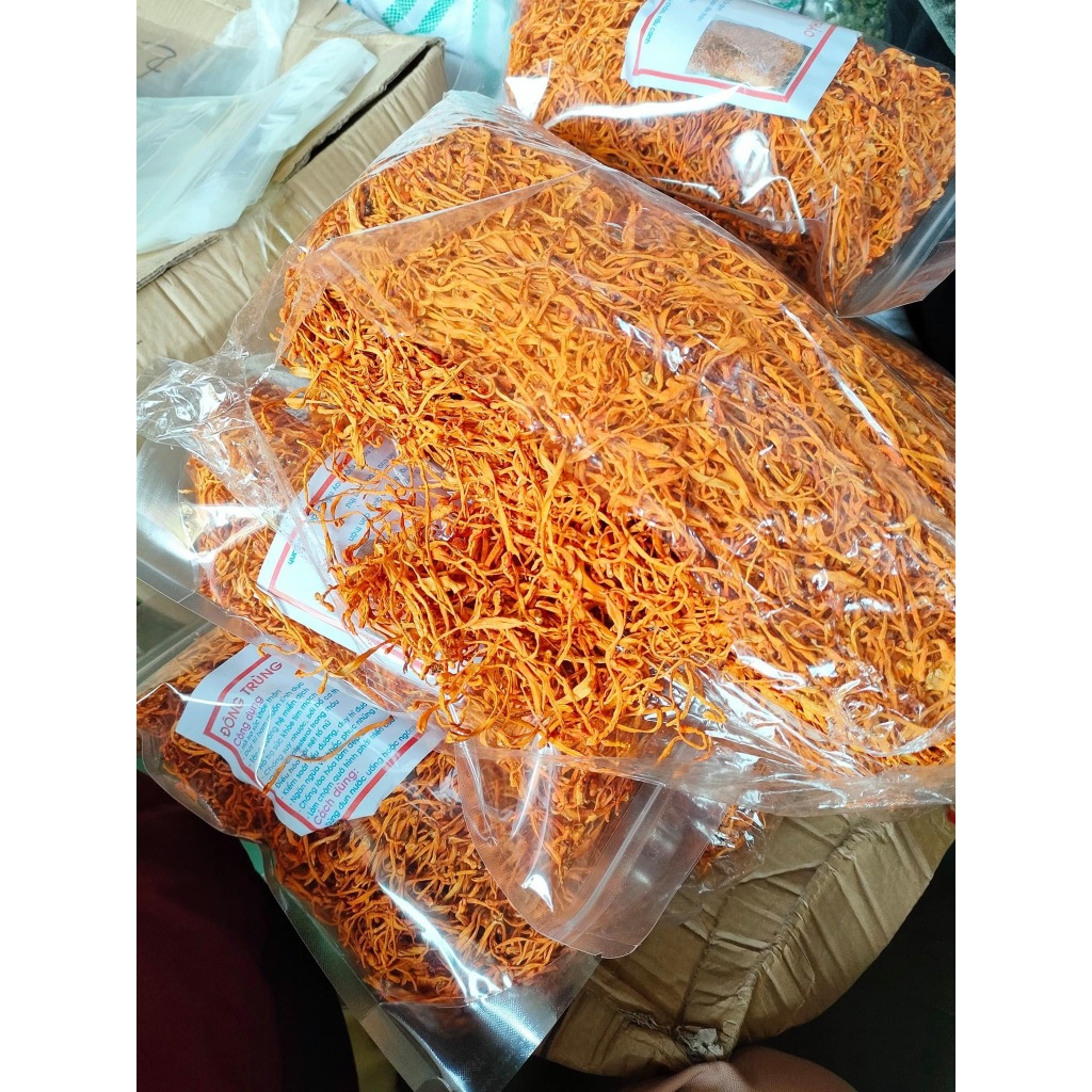 500GR Đông Trùng Hạ Thảo Sấy Khô Thăng Hoa Giúp Giảm Căng Thẳng Mệt Mỏi
