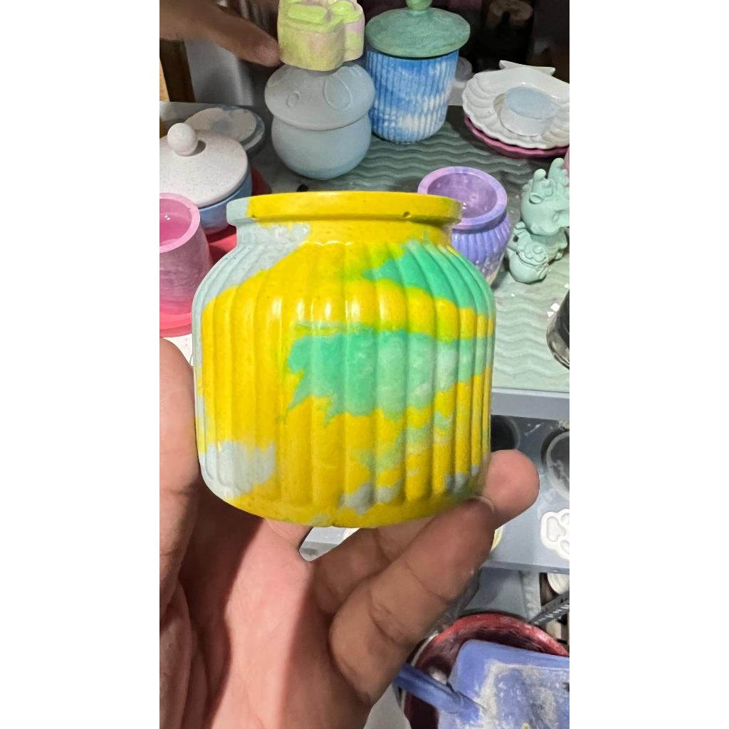 [ ECK04 - 2 PART A & B (bao gồm Bột và Nhưa Acrylic dạng lỏng ] Bột đổ khuôn và hũ nến chuyên dụng