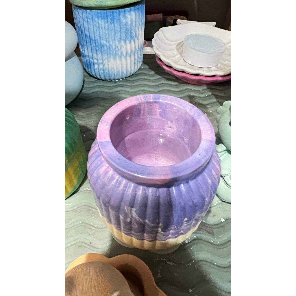 [ ECK04 - 2 PART A & B (bao gồm Bột và Nhưa Acrylic dạng lỏng ] Bột đổ khuôn và hũ nến chuyên dụng