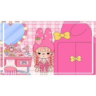 Đồ chơi bóc dán ngôi nhà Melody - Búp bê giấy Pighandmade