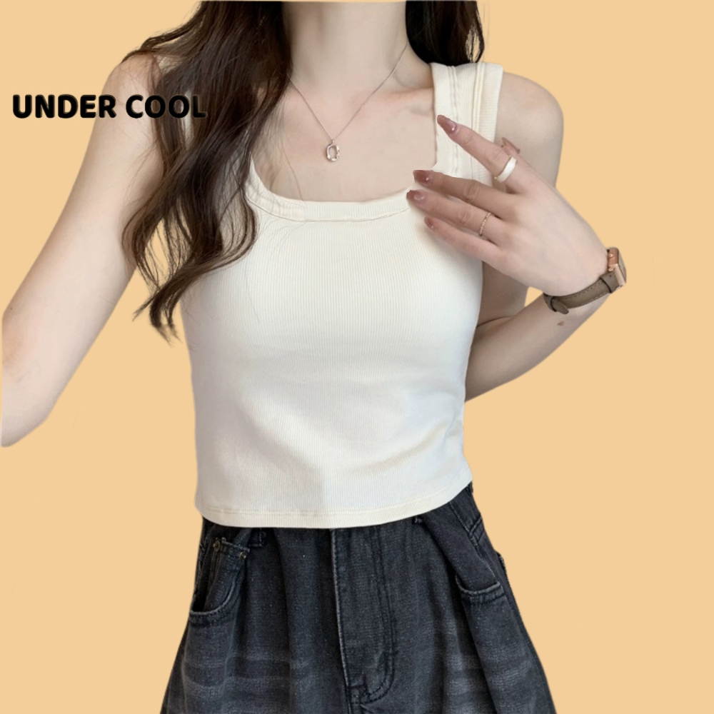 Áo Ba Lỗ Cổ Vuông Thun Tăm UNDERCOOL Nhiều Màu Gân Tăm Basic Trẻ Trung ABL02