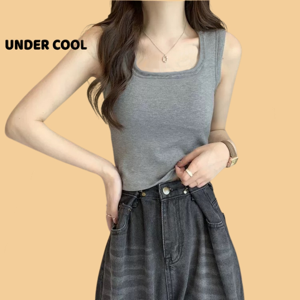 Áo Ba Lỗ Cổ Vuông Thun Tăm UNDERCOOL Nhiều Màu Gân Tăm Basic Trẻ Trung ABL02