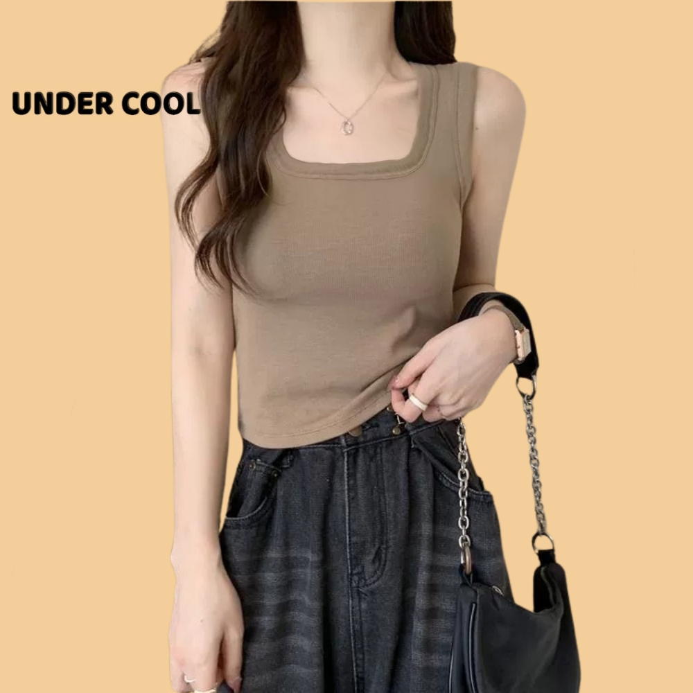 Áo Ba Lỗ Cổ Vuông Thun Tăm UNDERCOOL Nhiều Màu Gân Tăm Basic Trẻ Trung ABL02