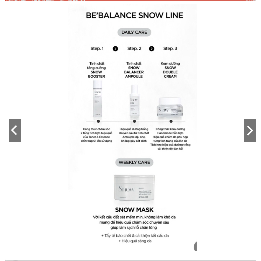 Tinh chất dưỡng trắng da cân bằng Snow Balancer Ampoule Be balance- Út store