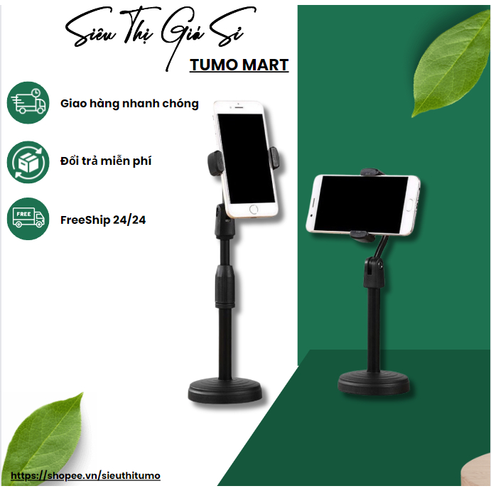 【Bán sỉ】 Giá đỡ điện thoại để bàn L08 có điều chỉnh chiều cao (Sieuthitumo)【 T4 P27 A0 】