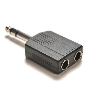 Jack chia cổng micro 6.5mm (6ly) 1 đầu đực ra 2 đầu cái cao cấp - Jack chia 2 đầu micro chân 6 ly dùng hát song ca