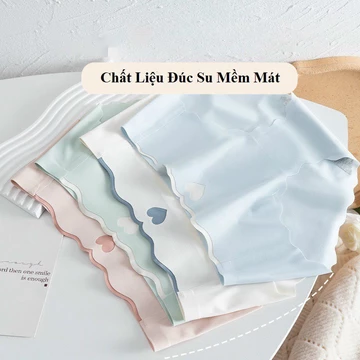 quần lót su -Sét 5 Quần Lót Su Không Viền Hình Tim Siêu Xinh Size M, L, XL Giá siêu rẻ
