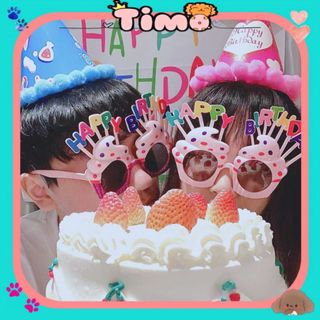 Kính Sinh Nhật Happy Birthday Cute Trang Trí Cho Mắt Concept Chụp Hình Timo QT61