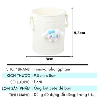 Hộp Đựng Bút Để Bàn Xô Cắm Hoa Sanrio Giỏ Cute Đồ Dùng Học Tập Dễ Thương Timo DDT41