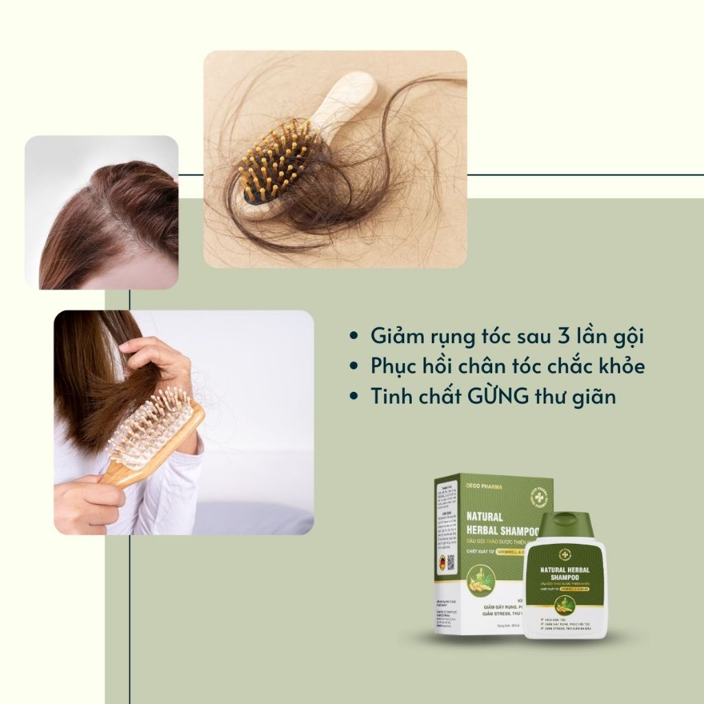 Ảnh Dầu Gội Gừng đỏ DEGO PHARMA 300ml Dược Liệu Tinh Chất Gừng Đỏ - Phục Hồi Tóc Hư Tổn & Giảm Rụng Tóc 3