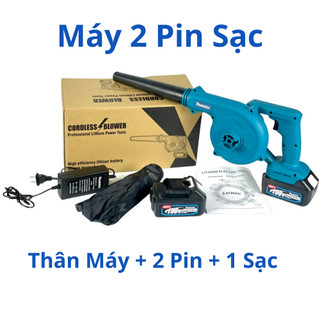 Máy thổi bụi cầm tay dùng pin Makita, máy thổi hút bụi công suất lớn 680W, máy thổi bụi pin 10cell dung lượng khủng