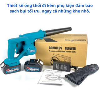 Máy thổi bụi cầm tay dùng pin Makita, máy thổi hút bụi công suất lớn 680W, máy thổi bụi pin 10cell dung lượng khủng