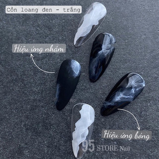 Cồn loang trắng đen làm vân đá nail - cồn loang lẻ nhiều màu