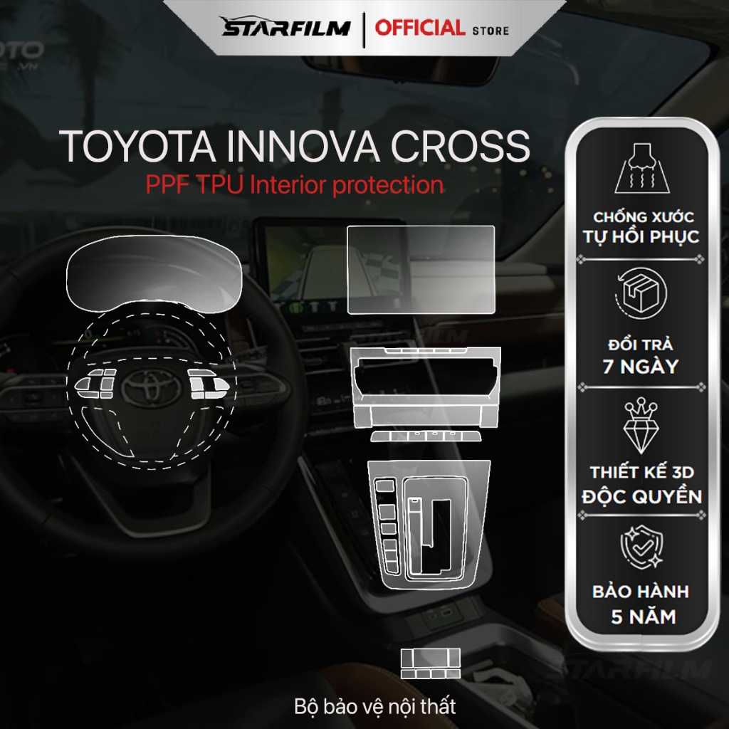 TOYOTA INNOVA CROSS PPF TPU chống xước tự hồi phục STARFILM | Shopee ...