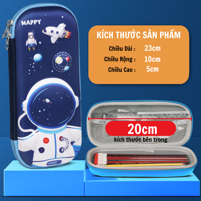 Hộp Bút 3D - Túi Hộp Đựng Bút Chống Nước Tiện Lợi, Bền Đẹp Từ Chất Liệu Vải PU Thiết Bị Cho Học Sinh,Nhân Viên Văn Phòng