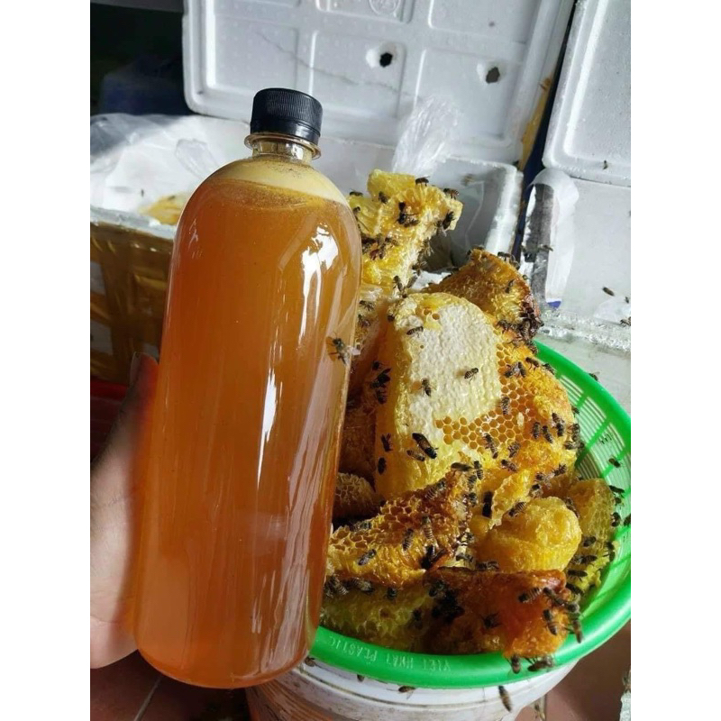 Mật Ong Đá Rừng Lai Châu mật đặc thơm ngọt thanh 500-1000ml