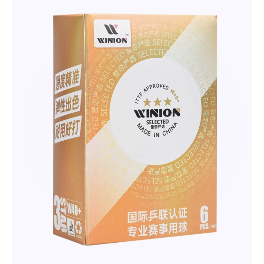 [Xỉ, lẻ, CTV] Bóng thi đấu Winion (E-Lian) hộp 10 quả, 6 quả tiêu chuẩn ITTF(rẻ nhất)