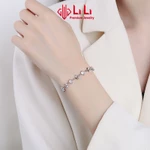 Lắc tay bạc nữ LiLi S999 đính đá CZ cao cấp hình cỏ 4 lá Jemma LILI_096645 — ảnh 2