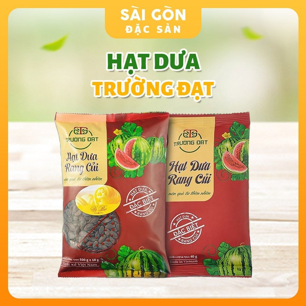 Hạt Dưa Rang Củi Sạch Không Nhuộm Màu Loại Ngon Đặc Biệt Hiệu Trường Đạt gói 500 Gam Sài Gòn Đặc Sản