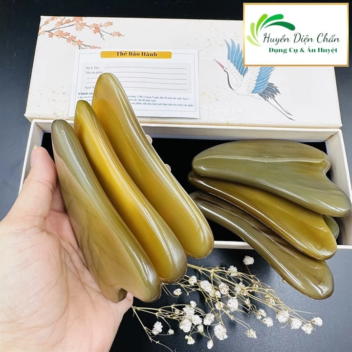 Tim sừng đặc biệt lưu thông khí huyết, mát xa cạo gió - Dụng cụ massage cạo gió đa năng nâng cơ mặt, xua tan nếp nhăn