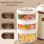 HỘP CƠM GIỮ NHIỆT 3 TẦNG INOX CAO CẤP - Lunch Box văn phòng, tặng túi giữ nhiệt, đũa thìa, dùng được lò vi sóng