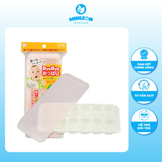 Khay trữ đông, khay đá chia ngăn có nắp đậy ByeBye Nhật Bản | Minizon Kids