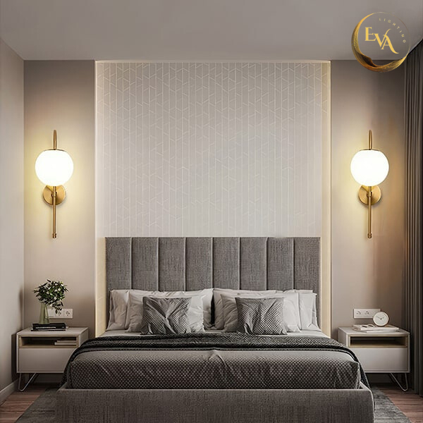 Đèn tường decor phòng khách, phòng ngủ EVA W5023 phong cách hiện đại bóng E14 D150mm bảo hành 12 tháng