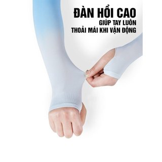Ống tay chống nắng, bao tay chống tia UV, găng tay đi nắng phối màu Gradient thời trang chống UPF50+