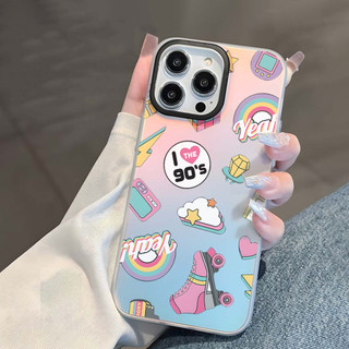 Ốp Lưng Iphone Mặt Nhám Đổi Màu Gradient Phong cách y2k Cho iP 6/7/8/plus/x/xr/xs/11/12/13/14/15/16/pro max - dm2009