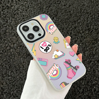 Ốp Lưng Iphone Mặt Nhám Đổi Màu Gradient Phong cách y2k Cho iP 6/7/8/plus/x/xr/xs/11/12/13/14/15/16/pro max - dm2009