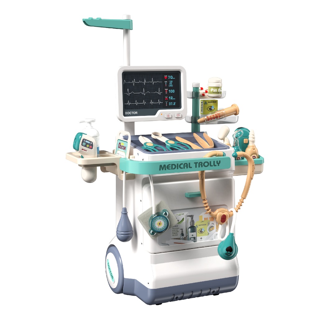 Đồ Chơi Bác Sĩ Cao Cấp Có Xe Đẩy Đóng Vai Bác Sĩ Cao 1m1 Nhựa ABS 26 Chi Tiết Cho Bé Gái Bé Trai- Đồ Chơi Cho Bé PUKAPI