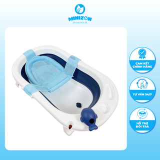 Chậu tắm gấp gọn cao cấp kèm lưới nằm tắm 9BABY cho bé